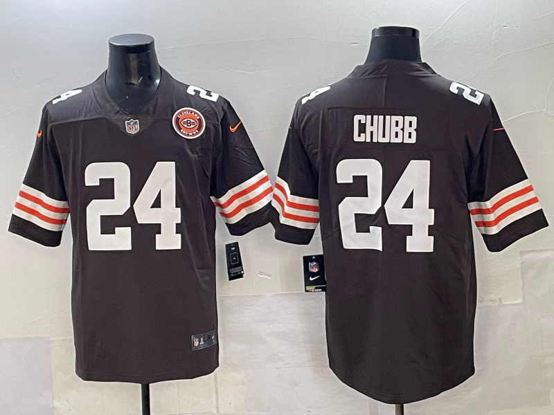 Men 2025 Cleveland Browns #24 Chubb brown Nike Limited NFL Jersey 002->cleveland browns->NFL Jersey